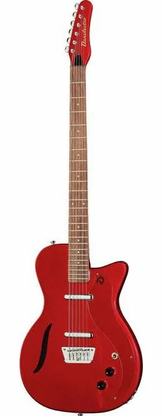 Danelectro 56 Vintage Baritone Red Metal framifrån