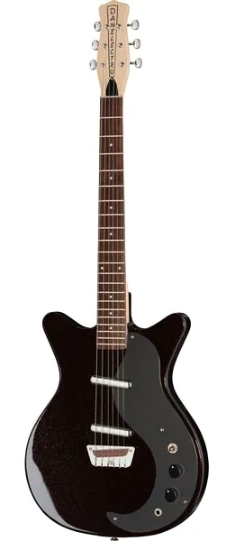 Danelectro Classic 59 Maroon Silver Glitt framifrån