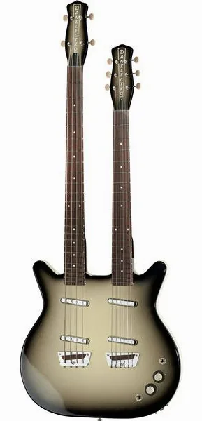 Danelectro DB604 Black Burst framifrån
