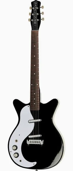 Danelectro DE 59M LH NOS+ Black framifrån