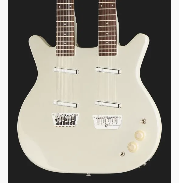 Danelectro Doubleneck 612 White, detalj 4