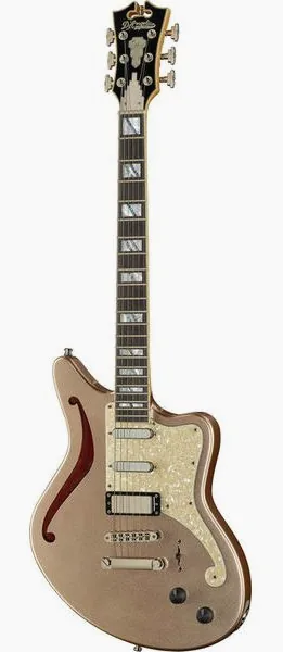 DAngelico Deluxe Bedford SH Desert Gold framifrån