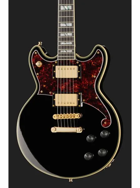 DAngelico Deluxe Brighton Solid Black, detalj 4