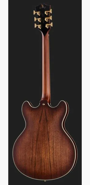 DAngelico Deluxe DC Satin Brown Burst, detalj 3