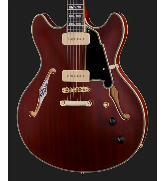 DAngelico Deluxe DC Satin Trans Wine, detalj 4