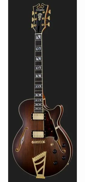 DAngelico Deluxe SS Satin Brown Burst, detalj 2
