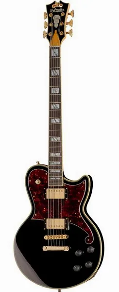 DAngelico DLX Atlantic Bariton Solid BLK framifrån