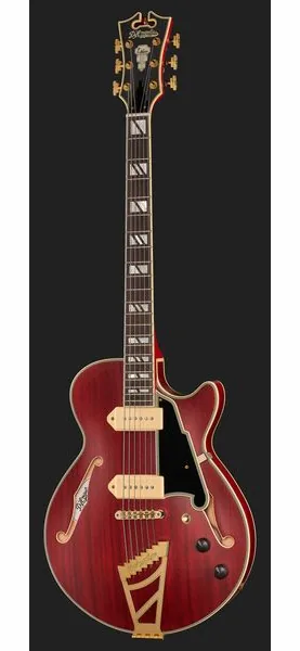 DAngelico DLX SS Barit. Satin Trans Wine, detalj 2
