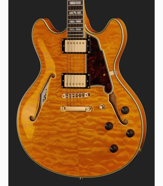 DAngelico Excel DC XT Vintage Nat Quilt, detalj 4