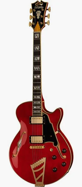 DAngelico Excel SS Trans Cherry framifrån