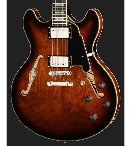 DAngelico Premier DC Brown Burst, detalj 4
