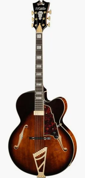 DAngelico Premier EXL1 Brown Burst framifrån