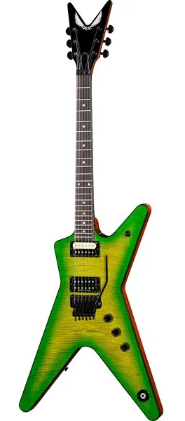 Dean Guitars USA ML Floyd Flame Top Slime framifrån