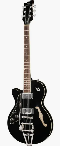 Duesenberg Starplayer TV Deep Black LH framifrån