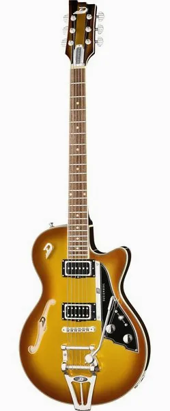 Duesenberg Starplayer TV Gold Burst framifrån