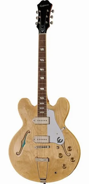 Epiphone Casino Natural w/ Epi Pro P90 framifrån