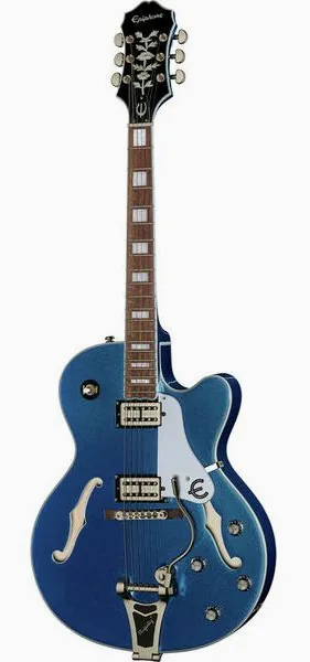 Epiphone Emperor Swingster Delta Blue framifrån