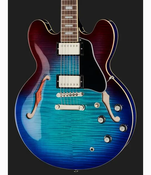 Epiphone ES-335 Figured Blueberry Burst, detalj 4