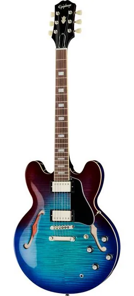 Epiphone ES-335 Figured Blueberry Burst framifrån