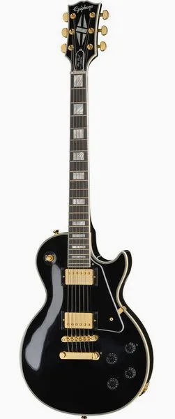 Epiphone Les Paul Custom Ebony IGC framifrån