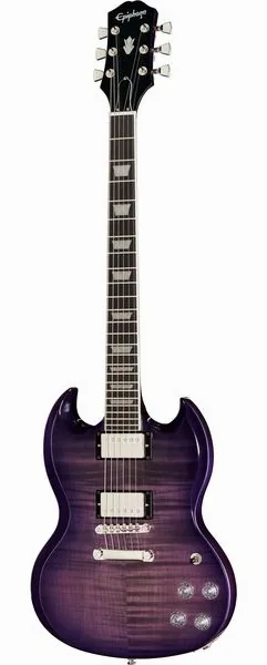 Epiphone SG Modern Figured Purple Burst framifrån
