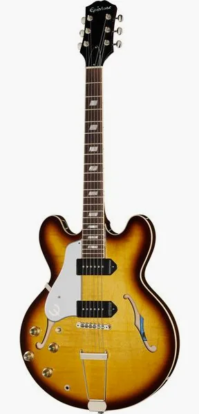 Epiphone USA Casino Vintage Sunburst LH framifrån