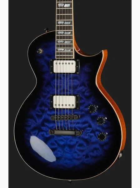 ESP Eclipse QM Dark Blue Sunburst, detalj 4