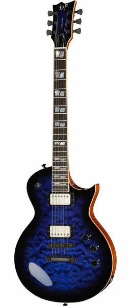ESP Eclipse QM Dark Blue Sunburst framifrån