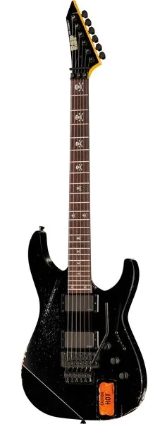 ESP KH-2 Vintage Distressed Black framifrån