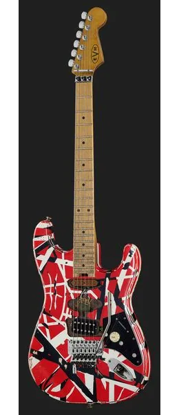 Evh Frankie Striped MN Relic R/W/B, detalj 2