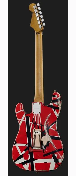 Evh Frankie Striped MN Relic R/W/B, detalj 3
