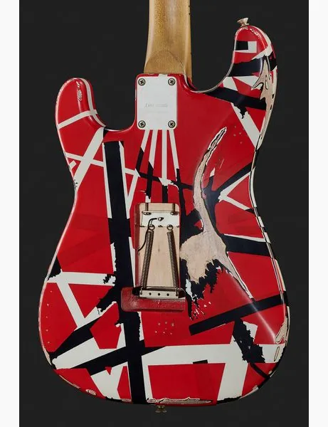 Evh Frankie Striped MN Relic R/W/B, detalj 5