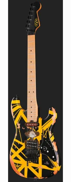 Evh Frankie Striped MN Relic B/Y, detalj 2