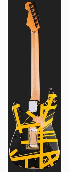 Evh Frankie Striped MN Relic B/Y, detalj 3