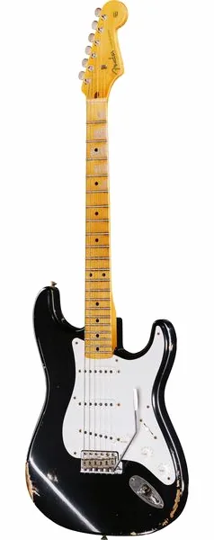 Fender 1958 CR Strat Relic Aged Black framifrån