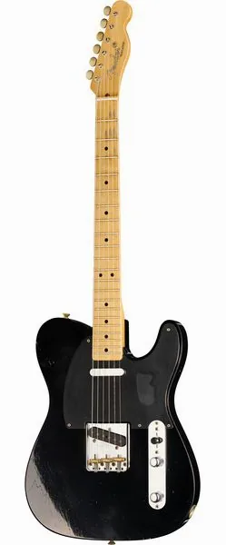 Fender 52 Tele BLK Journeyman Relic framifrån