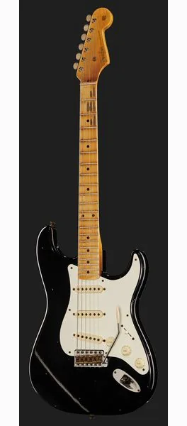 Fender 55 Strat BLK Journeyman Relic, detalj 2