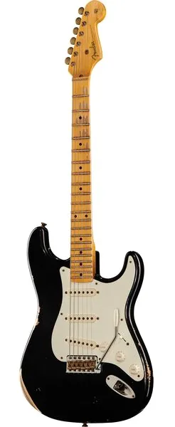 Fender 55 Strat BLK Relic framifrån