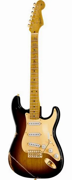 Fender 55 Strat Bone Tone WF2CS Relic framifrån