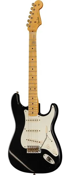 Fender 56 Strat BLK Journeyman Relic framifrån