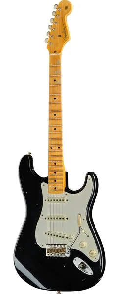 Fender 56 Strat Relic Aged Black LTD framifrån