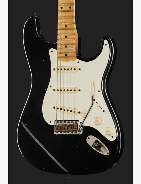 Fender 57 Strat BLK Journeyman Relic, detalj 4