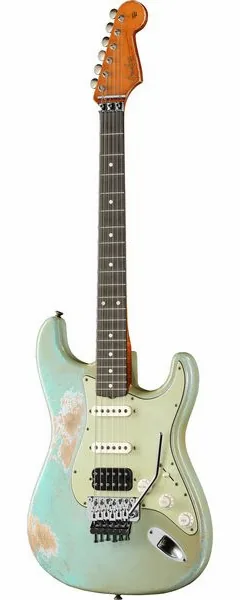 Fender 60 Strat HSS HR MBAH SADB framifrån