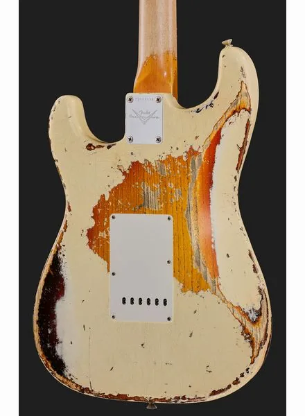 Fender 61 Strat SHR Aged V White 3TSB, detalj 5
