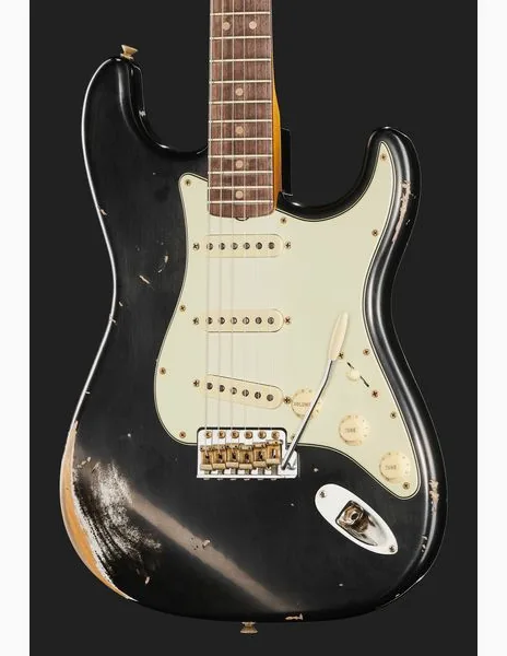 Fender 63 Strat ABLK Heavy Relic, detalj 4