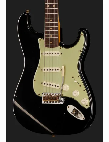 Fender 63 Strat BLK Journeyman Relic, detalj 4