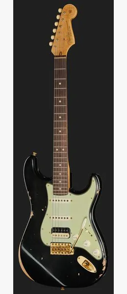 Fender 63 Strat RW Black Relic HSS, detalj 2