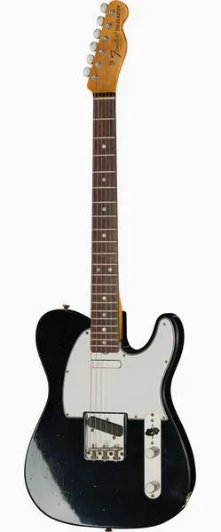 Fender 67 Tele Black JM Relic framifrån