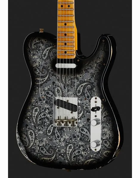 Fender 68 Tele Black Paisley Relic, detalj 4