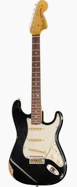 Fender 69 Strat BLK Relic framifrån